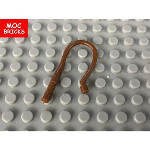 20pcs/lot MOC bricks DIY Brown Weapon Whip Bent Flexible / Rods fit with 88704 Educational Building Blocks figure kids gifts