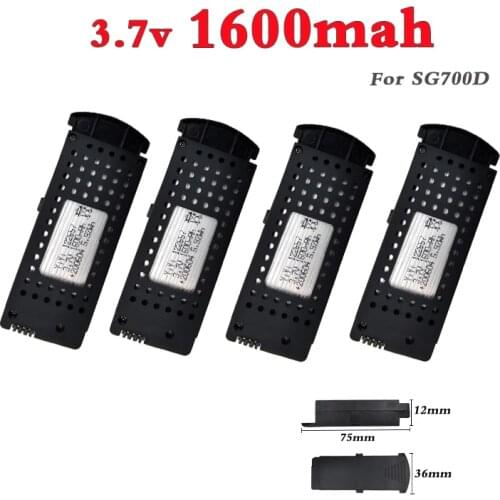 4PCS Lipo Battery Drone Battery 3.7V 1600mAh For ZD5-L S6 SG700-D RC Drone Quadcopter accessories Helicopter Battery RC Parts