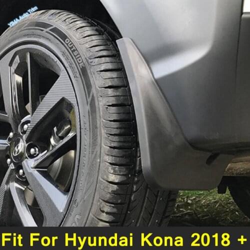 Lapetus Auto Styling Mud Flap Splash Guards Mudguards Car Protector 4PCS Fit For Hyundai Kona 2018 - 2021 Plastic Accessories