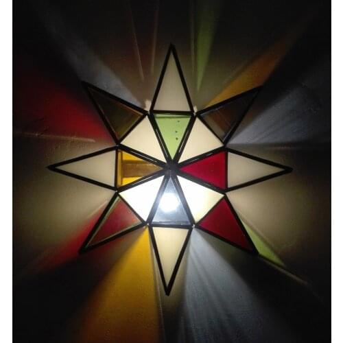 Applique Wall aluminum glass Moroccan craft Morocco ethnic 0807191201