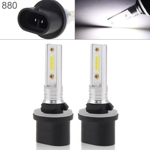 Car Fog Light Blubs 2PCS /lot 12V 880 COB SMD Lights 1200LM 6500K-7500K White Driving Running Car Lamp Auto Light Bulbs