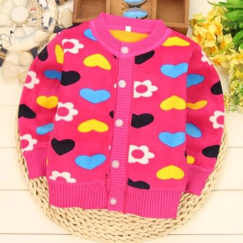CHILDREN WIT Baby Sweaters Autumn Winter New Cartoon Long Sleeve plus thick velvet warm Clothes Kids Sweater for boys girls