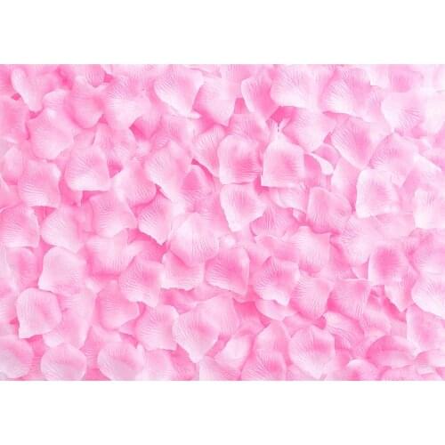 Pink Flower Petals Photography Backdrop Customized Background for Children Birthday Party Valentines Day Photophone Fond Photo