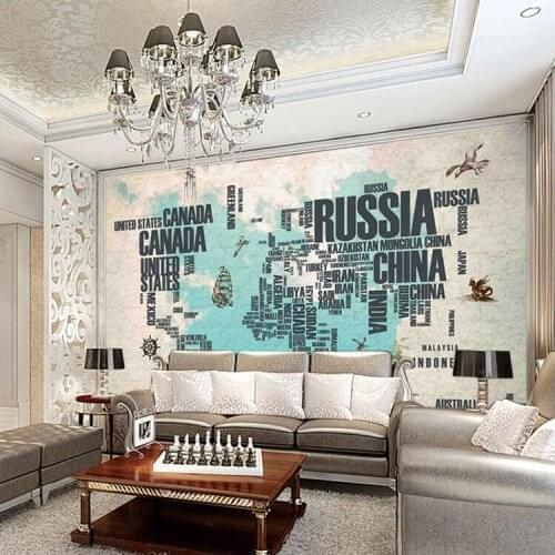 Photo wallpaper Hotel Club KTV bedroom living room background wallpaper non woven world map wallpaper mural