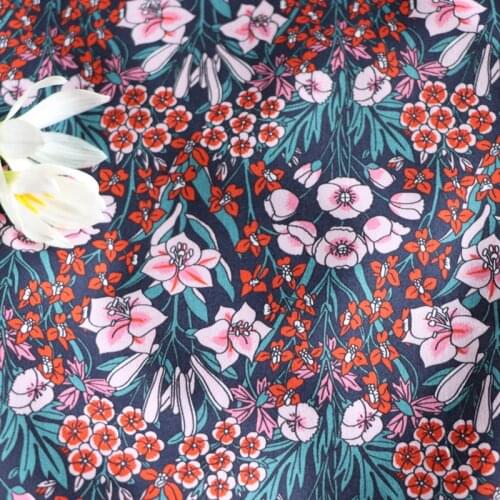 MoutainPrimrose 80S Like Liberty Cotton Poplin Fabric For Kids Baby Sewing Cloth Dresses Skirt DIY Handmade Telas PursesHalf