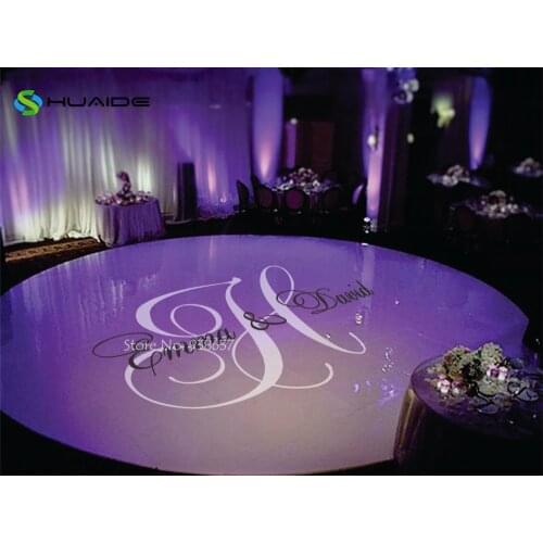 Personalized Wedding Floor Stickers Vinyl Floor Decor Removable Wedding Monogram Decoration Waterproof Sticker for Dance ZA106