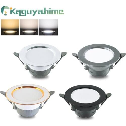 Kaguyahime 1/4pcs LED Downlight Natural White/Warm/Cold 3W 5W LED Spot Downlight Round Recessed Panel Lamp AC 220V Spot Lighting