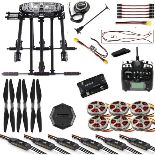 DIY ZD850 Frame Kit APM2.8 Flight Control M8N GPS Flysky TH9X Remote Control 3DR Telemetry Motor ESC for RC Hexacopter F19833-G
