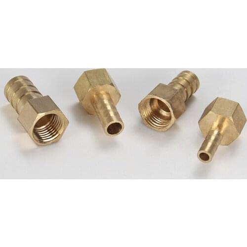 Brass Hose Fitting 6/8/10/12/14/16/19mm Barb Tail 1/8" 1/4" 3/8" 1/2" 3/4" 1" BSP Female Thread Copper Coupler Adapter Connector