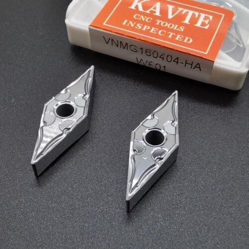 KAVTE VNMG160404 VNMG160408 HA original Aluminum Alloy Blade VNMG160404-HA CNC Lathe Tool Inserts Aluminum Processing