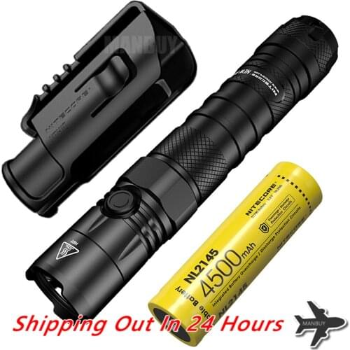 NITECORE NEW P12 Flashlight + NL2145 21700 Rechargeable Battery 1200LMs CREE XP-L HD V6 LED with Quick Holster EDC Free Shipping