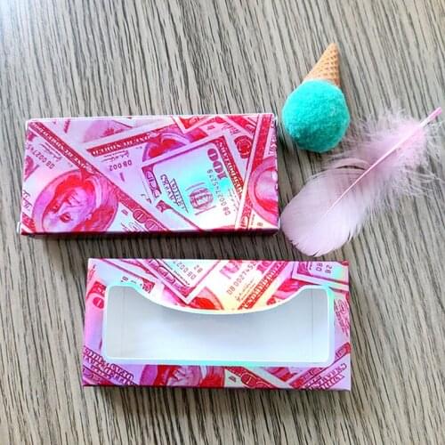 Newes 10/100pcs Carton Paper Packing Box for 25mm long EyeLashes Wholesale Bulk Cheap Pretty Lashes Storage Packaging