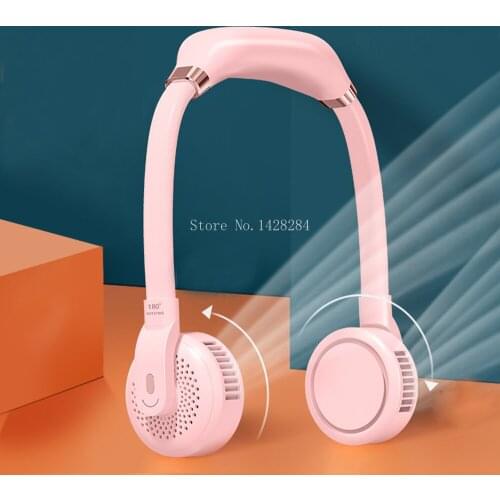 Xiaomi Mini Hanging Neck Fan Usb Charging Outdoor Sports Refreshing Leafless Cooling Fan 3-speed Wind Electric Silent 2000mAh