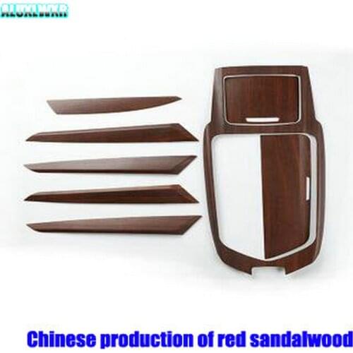 Stall Door Trim Cover Sandalwood to Carbon Fiber Car Interior Red for Maserati LEVANTE 2016 2017 Auto Accessories Car-styling