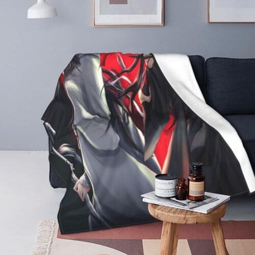 Mo Dao Zu Shi Blanket Fleece Spring Autumn Anime Portable Warm Throw Blankets for Bedding Couch Plush Thin Quilt