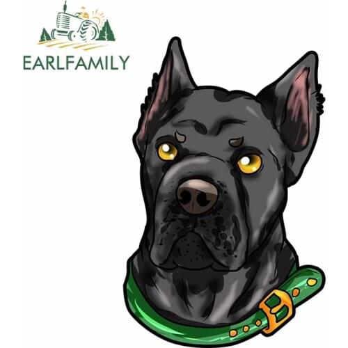 EARLFAMILY 13cm x 8.6cm For Cane Corso Dog Fine Decal Occlusion Scratch Car Stickers Vinyl Material Repair Sticker Decoration