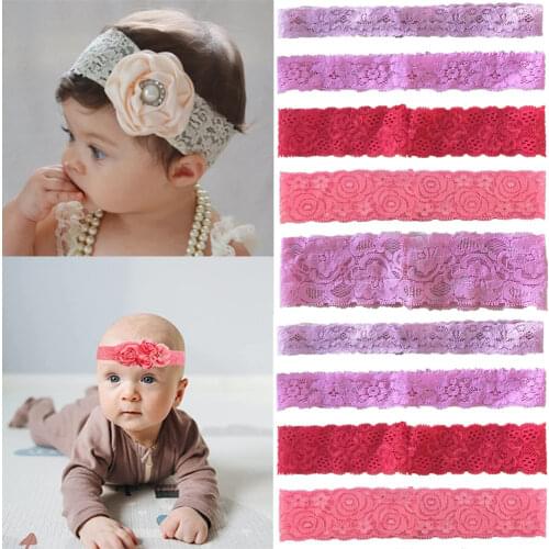 200pcs/lot girl Lace Wide Hair Band Hollow Out Flowers Headband kids Hair Accessories HD05