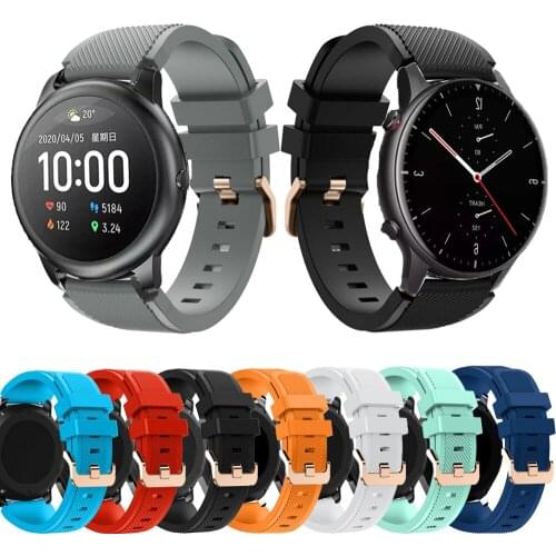 For xiaomi Huami Haylou Solar LS05/Amazfit GTR 47 silicone smart wristband for Amazfit GTR 2/GTR 2E 22mm Quick release Accessory