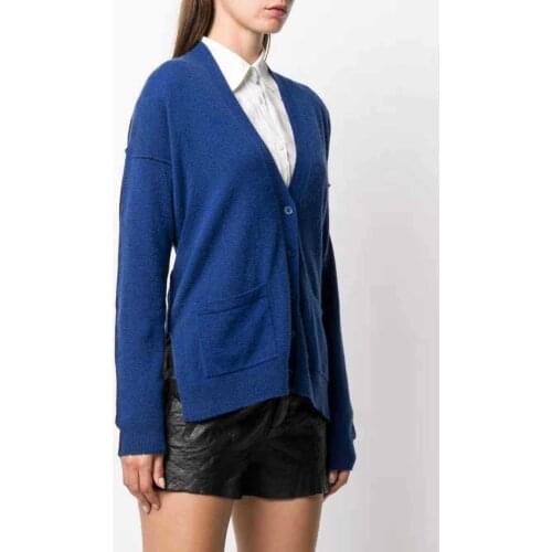 Women Sweater 2021 Autumn and Winter New V-neck Cashmere Cardigan