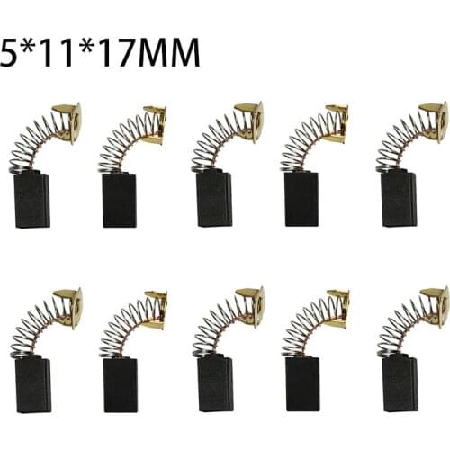 10pcs 5×11×17mm Power Tool Carbon Brush CB303 Electric Hammer Angle Grinder Graphite Brush Makita Spare Parts Replacement