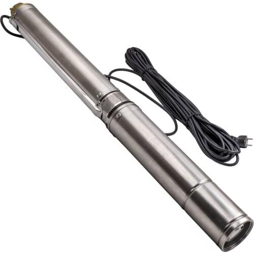 1100W Max. 6600L / h Deep Well Pipe Water Pump Stainless Steel 4 Inch 1.1KW 102M Submersible Electric Pump