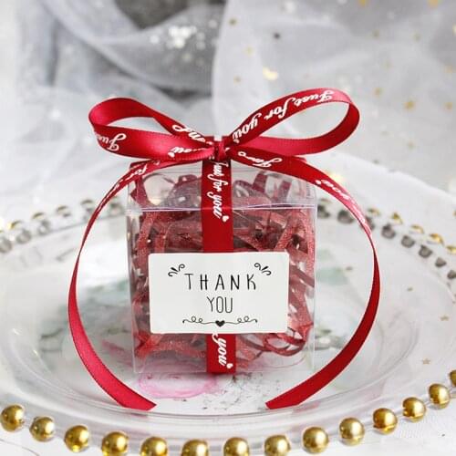 25Pcs NEW Candy Box Plastic PVC Flower Wedding Gift Box Baby Shower Boy Girl Favor Boxes Packaging Birthday Party Gift Bags