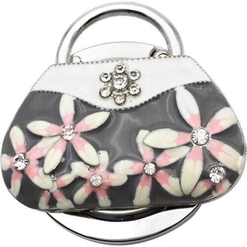 30PCS / LOT Metal Non-slip bag hook folding bag buckle hooks desktop bag hook fashion portable foldable bag hook