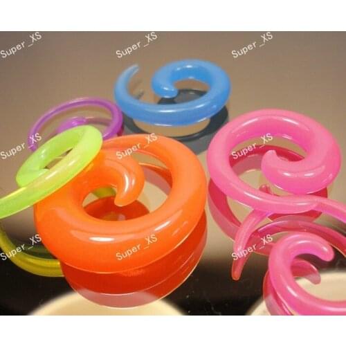 350pcs Wholesale jewelry lots Wing Spiral Ear Expander Stretcher Plug Body Piercing fashion gift free shipping RL457