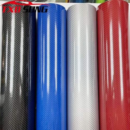 50CMX1M/2M/3M/4M/5M/6M Ultra Gloss 5D Carbon Fiber Vinyl Wrap Super Glossy 5D Carbon Wraps like real Carbon with Air Bubble Free