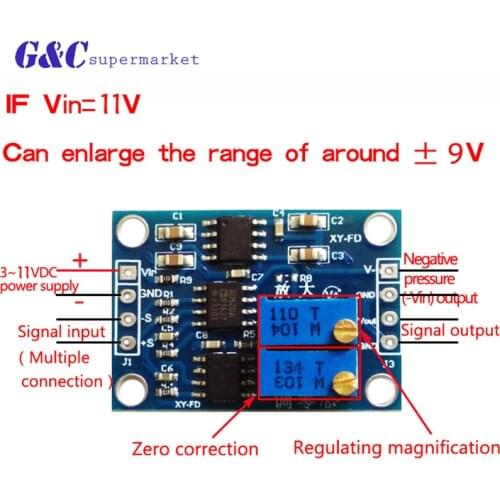 AD620 Microvolt MV Voltage Amplifier Signal Instrumentation Module Board 3-12VDC