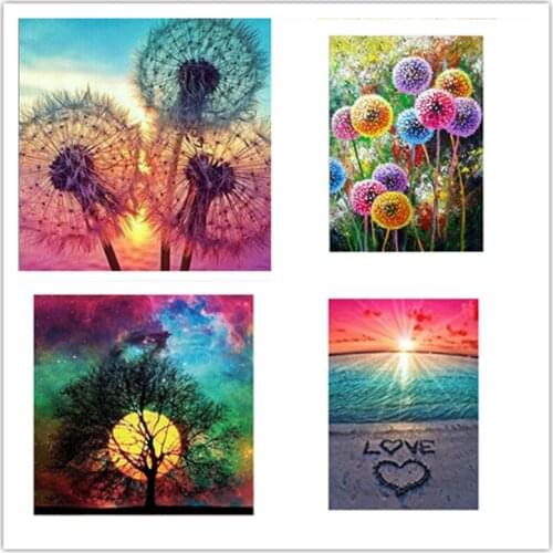 40 Sets 5D Diamond Painting Full Drill Crystal Rhinestone Embroidery Cross Stitch Arts Craft Landscape Wall Decor Wholesale K1