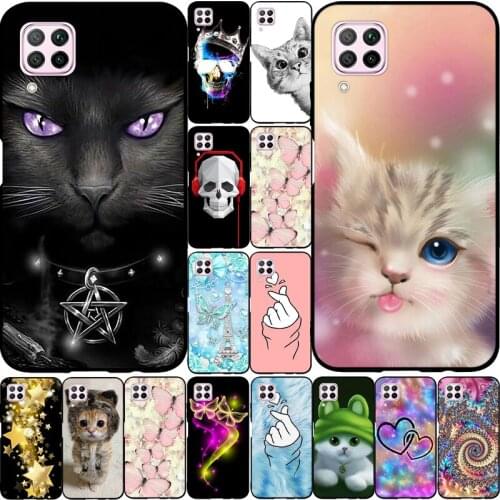Case For Huawei Nova 6 SE Case Cover Printed Cute Cats Soft TPU Silicone Protector Back Cover For Huawei nova 6se Phone Cases