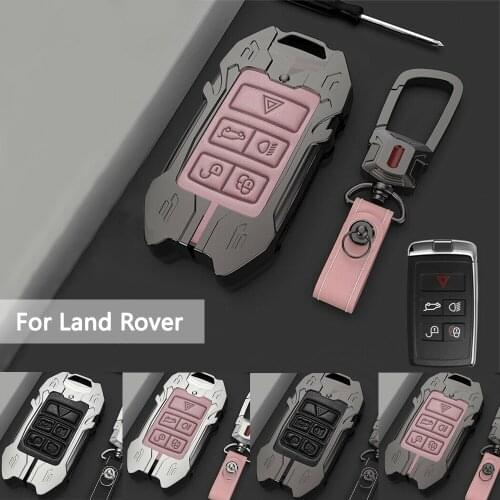 Zinc Alloy Smart Remote Car Key Case Cover Fob Shell Protector Accessories For Land Rover Range Rover Jaguar E-Pace I-Pace