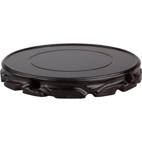 Display Shelf Wooden Garden Flower Pot For Home 8-24cm 2.5 Cm High Mahogany Vase Fish Tank Holder