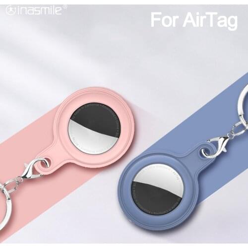 For Apple Airtags Location Trackers High-quality Durable Solid Silicone Buckle Anti-lost Device Keychain Protective Sleeve