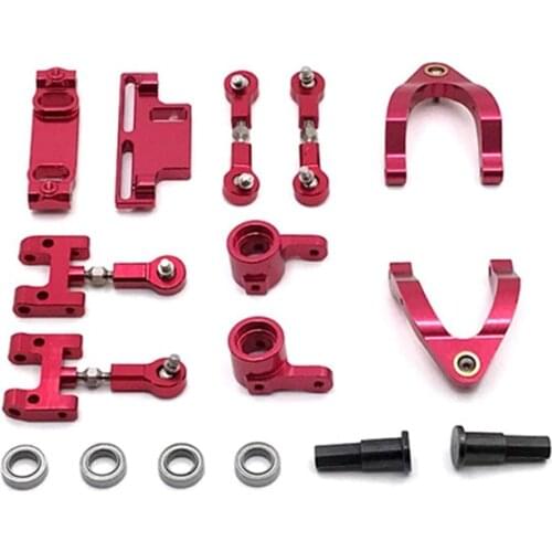 For WPL D12 1/10 RC Truck Car Metal Upper Lower Swing Arm Steering Cup with Axle Shaft Set Upgrade Parts Accessories