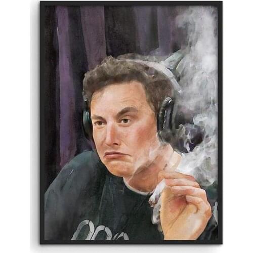 Elon Musk Canvas poster is suitable for college dormitory room decoration and cool posters for men | Funny college p