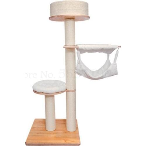 Sisal cat scratching post cat climbing frame solid wood cat frame cat house four seasons cat nest cat tree cat jumping platf