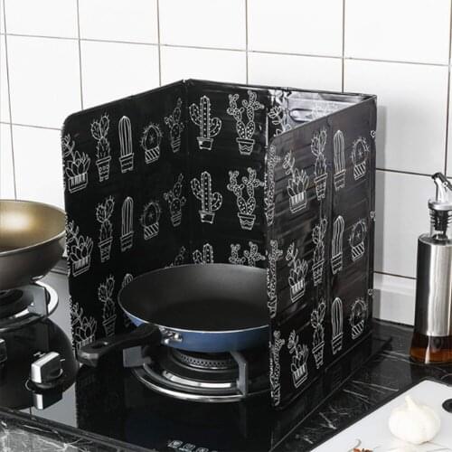 Kitchen Frying Pan Oil Splash Proof Protection Cover Gas Stove Resistence Anti Splatter Shield Guard Oil Divider Baffle Tools
