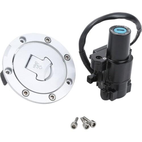 Motorcycle Metal Fuel Gas Tank Cap Cover Lock with Ignition Switch Lock Set For Honda CBR600RR 2007-2013 CBR1000RR 2008-2013