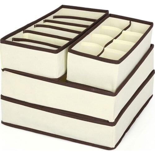 Multi-size 6/7/8/24 Cells Underwear Bra Organizer Storage Box Drawer Closet Organizers Boxes Socks Bra Storage Case Bag