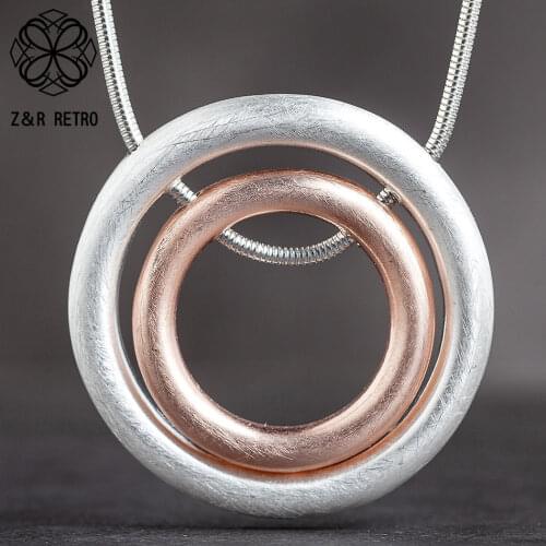 Trendy Round Neck Choker Necklace for Women Geometry Leather Rope Womens Statement Fashion Suspension Jewelry Female Decoration