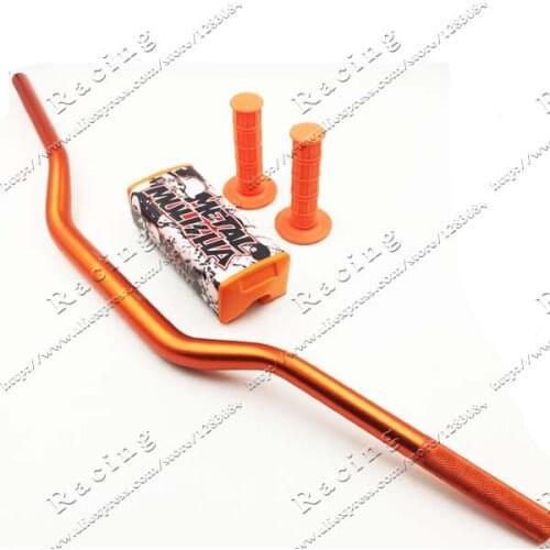 Motorcycle Bar 1-1/8" Metal Mulisha Pack Dirt Bike MotorCross Handle Bar MX Aluminum Racing Handlebar For KTM Orange