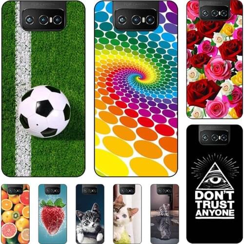 Soft TPU Cover For Asus Zenfone 7 ZS670KS 7 Pro ZS671KS Case Cute Lovely Cartoon Pattern Phone Coque Capa Shell Bag Funda