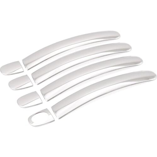 Stainless steel door handle cover sticker 8pcs for Skoda Octavia A5 Yeti Rapid Fabia for VW polo gti tiguan sontana mk4