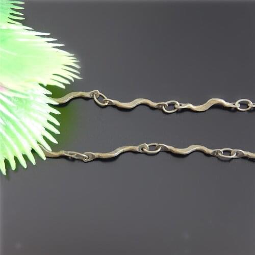 Wholesale Graceangie 1m A Lot Promotion Antique Bronze Plated Waterwave Shape Vintage Retro Style Chain Alloy Rope Chian