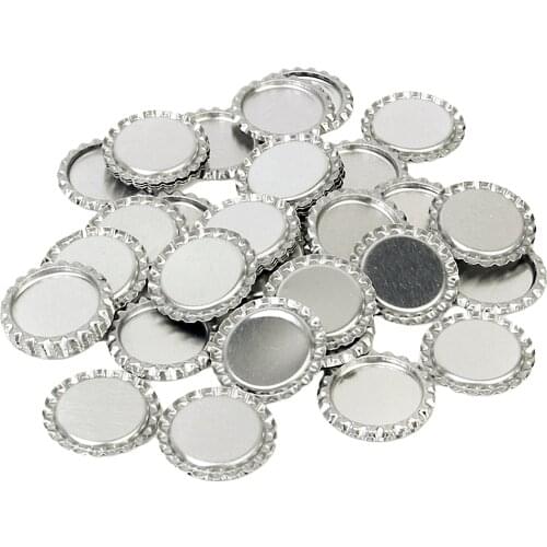 Lot 100pcs Beer Capsule Flat Bottle DIY Accessory Necklace Keychain