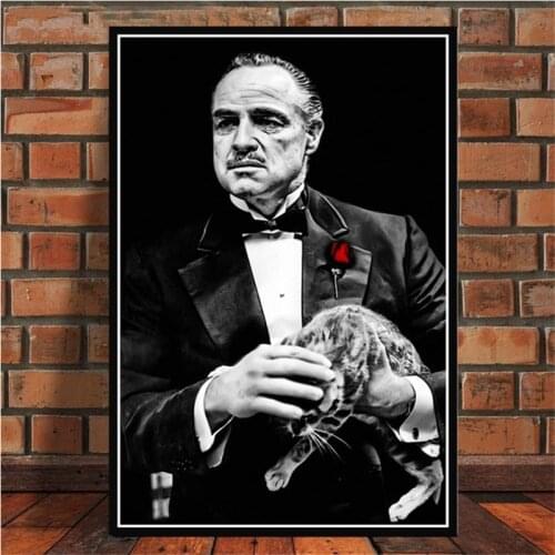 Posters and Prints Godfather Movie Marlon Brando Al Pacino Poster Wall Art Picture Canvas Painting for Room obrazy plakat