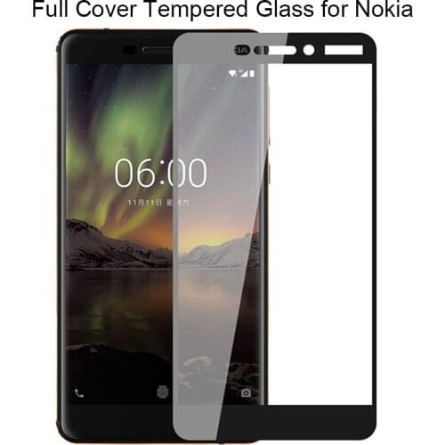 Full Cover Screen Protector for Nokia 1 2 3 5 6 2018 Tempered Glass for Nokia 2.1 3.1 5.1 6.1 Protective Glass for Nokia 7 Plus