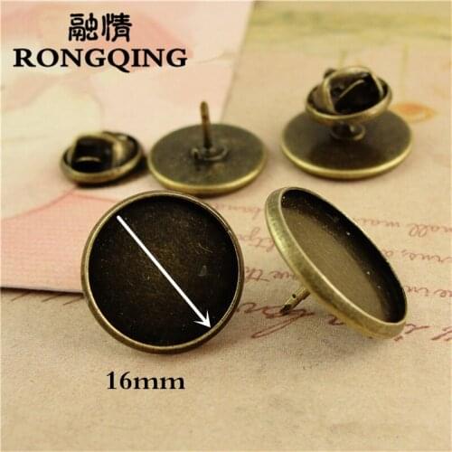 RONGQING 50 pcs/lot Stinging needle Retro Jewelry Accessories wholesale 16MM